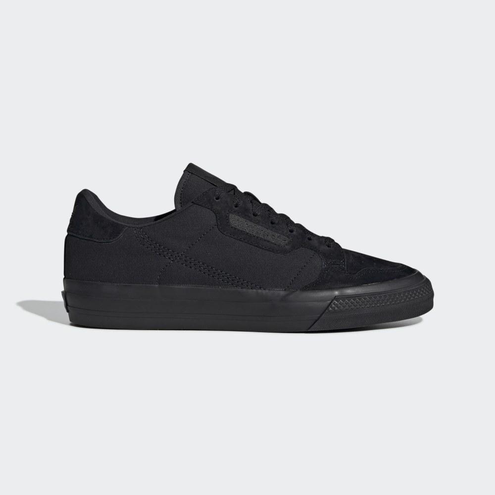 Adidas Men's Continental Vulc Originals Shoes Black/White Ireland EF3531